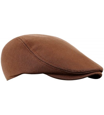 Newsboy Caps Men's Flat Cap Cotton Soft Fit Newsboy Cap Ivy Gatsby Driving Hat - 1-brown - C718YZE8ZIC $8.10