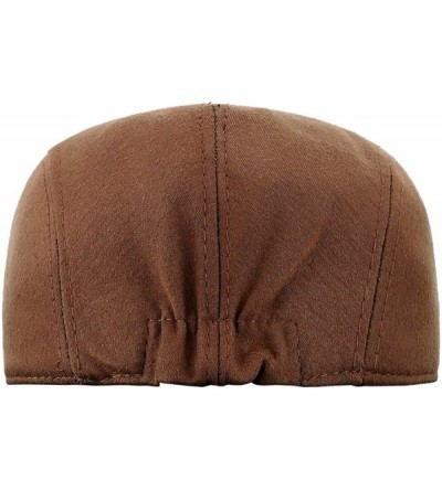 Newsboy Caps Men's Flat Cap Cotton Soft Fit Newsboy Cap Ivy Gatsby Driving Hat - 1-brown - C718YZE8ZIC $8.10