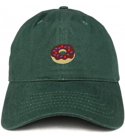 Baseball Caps Donut Embroidered Soft Crown 100% Brushed Cotton Cap - Hunter - C818SO0CI62 $36.99