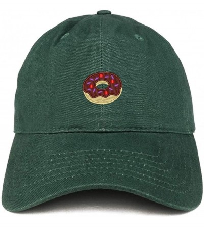 Baseball Caps Donut Embroidered Soft Crown 100% Brushed Cotton Cap - Hunter - C818SO0CI62 $16.29