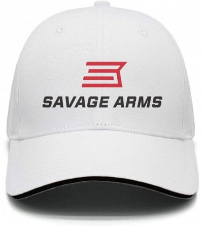 Sun Hats Unisex Outdoor Cap Baseball Adjustable Fits Snapback-Savage-Arms-Gun Hat Relaxed - White-50 - CH18ONGK36Q $16.76