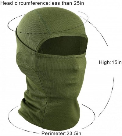 Balaclavas Balaclava - Breathable Face Mask Sun UV Protection for Motorcycle - Deep Blue+deep Green - CD192ZI7XCM $20.16