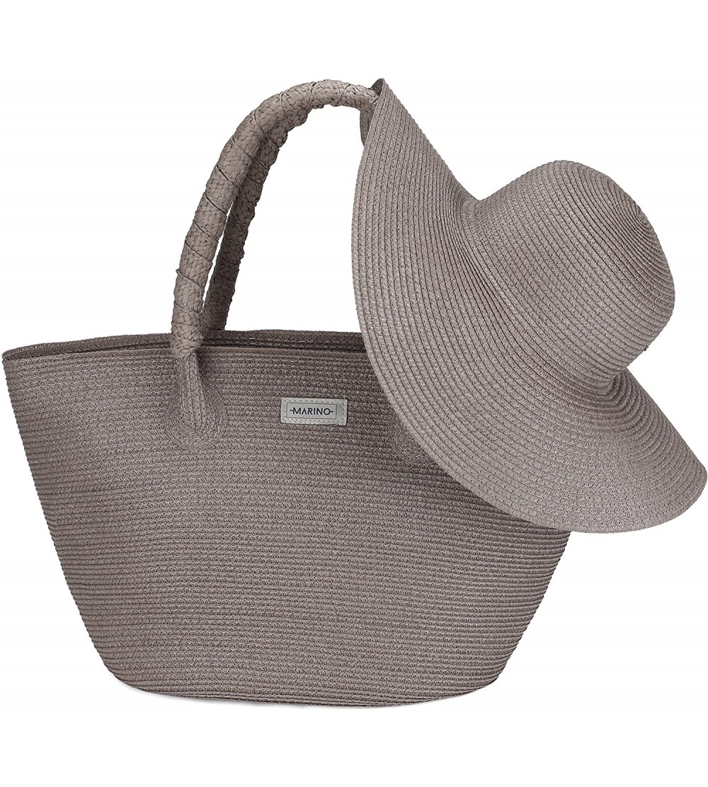 Sun Hats Marino Best Beach Tote Women - Taupe - CR183G4AL7N $60.30