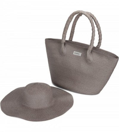 Sun Hats Marino Best Beach Tote Women - Taupe - CR183G4AL7N $60.30