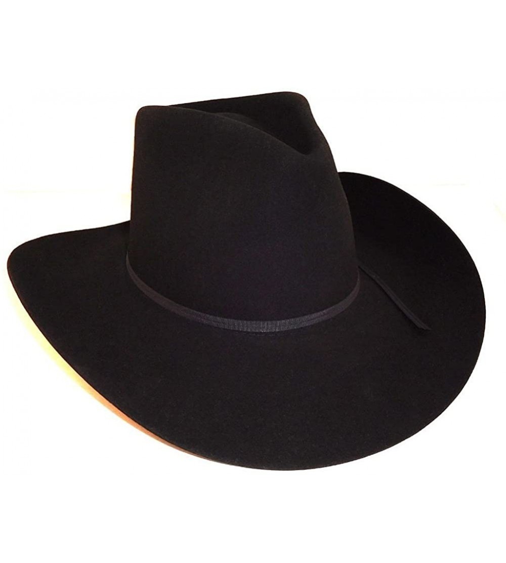 Cowboy Hats American Made XX Fur Blend Dynafelt Hat - Black - CB1293SZRUJ $100.35
