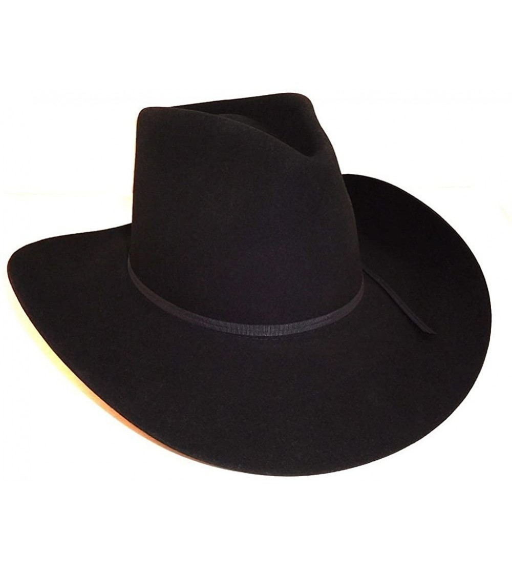 Cowboy Hats American Made XX Fur Blend Dynafelt Hat - Black - CB1293SZRUJ $53.13