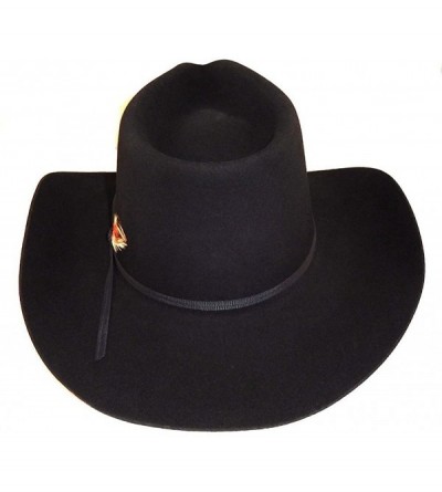 Cowboy Hats American Made XX Fur Blend Dynafelt Hat - Black - CB1293SZRUJ $86.18