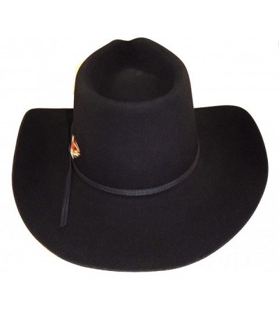 Cowboy Hats American Made XX Fur Blend Dynafelt Hat - Black - CB1293SZRUJ $53.13