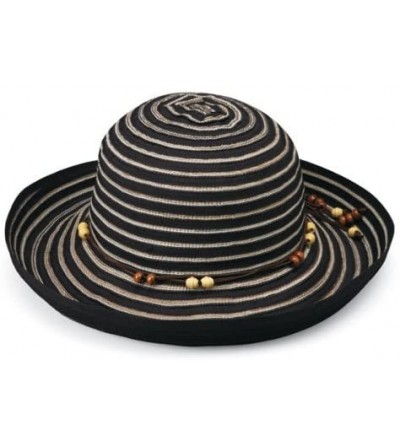 Sun Hats Women's Breton Sun Hat - UPF 50+- Lightweight- Packable- Modern Style- Broad Brim- Designed in Australia - Black - C...