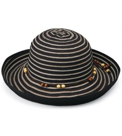 Sun Hats Women's Breton Sun Hat - UPF 50+- Lightweight- Packable- Modern Style- Broad Brim- Designed in Australia - Black - C...