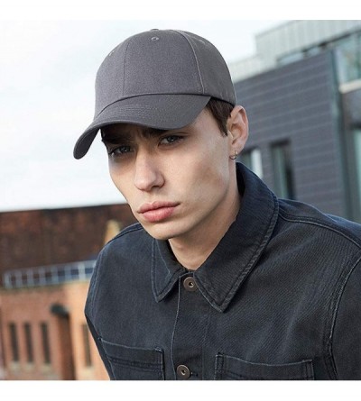 Baseball Caps Unisex Authentic 6 Panel Baseball Cap - Graphite Gray - C218C0SGZDT $8.00