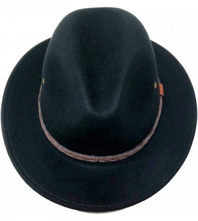 Fedoras One Fresh Hat Men's Crushable Safari Water Repellent Hat with Leather Band - Black - CA18ZCK2MNK $34.87