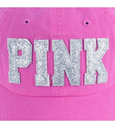 Baseball Caps New Pink Emblem Women Sexy Twinkle Club Lady Ball Cap Baseball Hat Truckers - Pink2 - CM12EENYOO3 $20.48