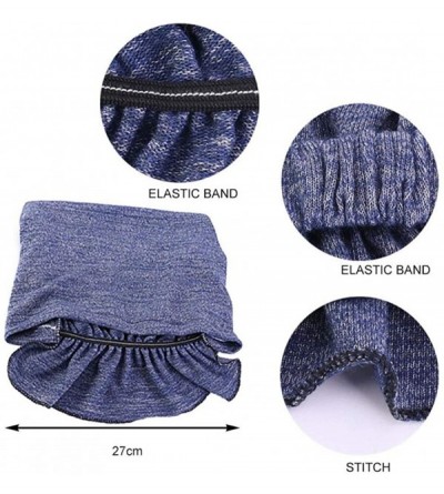 Skullies & Beanies 3Pack Cancer Headwear for Women Cotton Sleep Beanie Hat Cap - Dark Gray Khaki Navy Blue - CO198HEDXOX $16.07