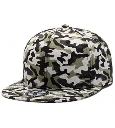Baseball Caps Unisex Snapback Hats Adjustable USA Army Camouflage Flat Brim Baseball Cap - W138 - C118R59ZDWN $23.05