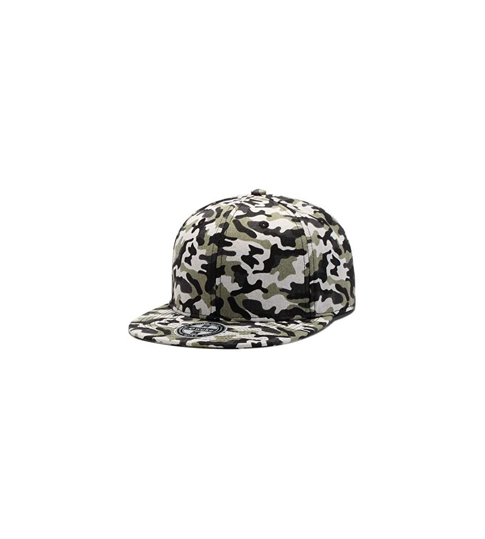 Baseball Caps Unisex Snapback Hats Adjustable USA Army Camouflage Flat Brim Baseball Cap - W138 - C118R59ZDWN $14.97