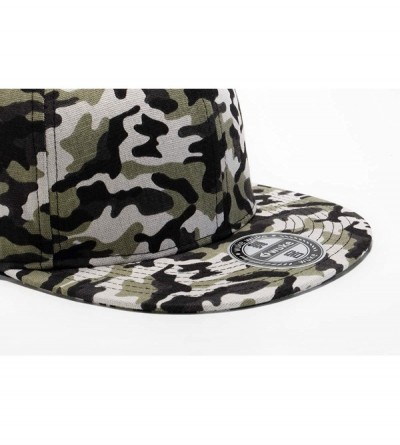 Baseball Caps Unisex Snapback Hats Adjustable USA Army Camouflage Flat Brim Baseball Cap - W138 - C118R59ZDWN $14.97