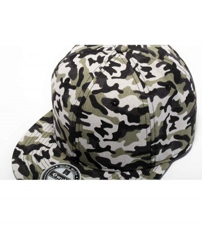 Baseball Caps Unisex Snapback Hats Adjustable USA Army Camouflage Flat Brim Baseball Cap - W138 - C118R59ZDWN $14.97