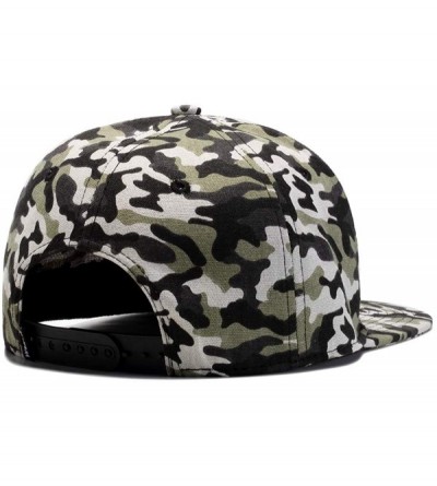 Baseball Caps Unisex Snapback Hats Adjustable USA Army Camouflage Flat Brim Baseball Cap - W138 - C118R59ZDWN $14.97