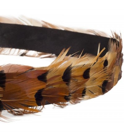 Sun Hats Hawaiian Feather Hatband Plume Headband for All Types of Hats and Caps - Brown - CI1276XKYFV $48.02