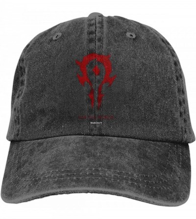 Baseball Caps for-The-Horde-Warcraft Baseball Hat-Adjustable Cowboy Cap for Men Women - Black - CV18XYSUX6U $12.05