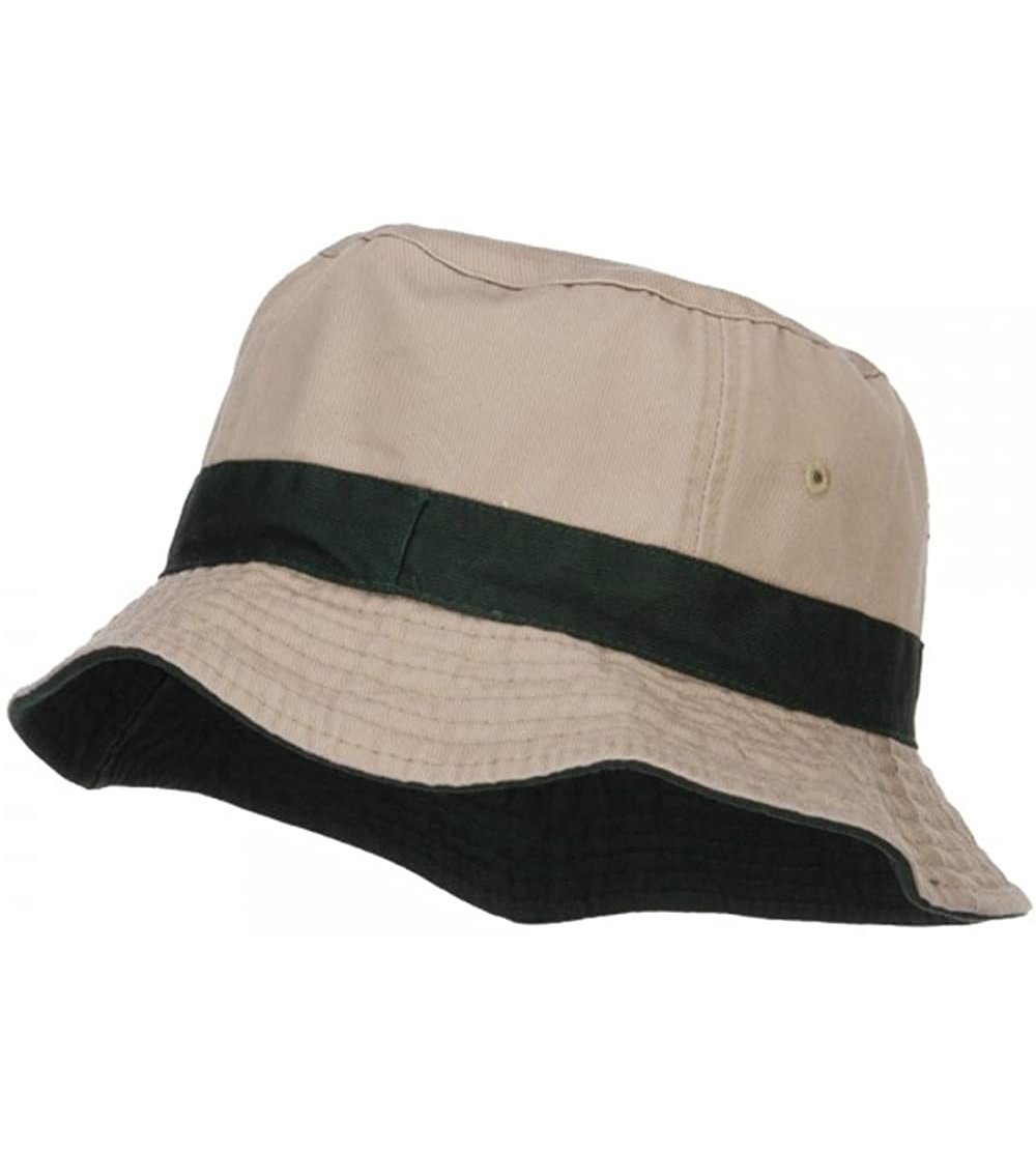 Bucket Hats Pigment Dyed Bucket Hat - Green Khaki - CK12JGA64E1 $21.93