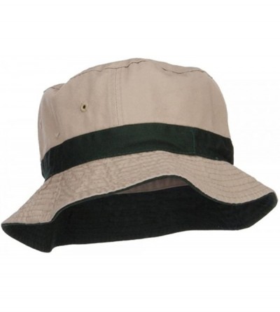Bucket Hats Pigment Dyed Bucket Hat - Green Khaki - CK12JGA64E1 $21.93