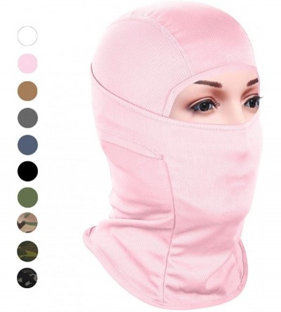 Balaclavas Balaclava Face Mask UV Protection for Men Women Ski Sun Hood Tactical Masks - Pink - CE18QHLZMXA $9.87