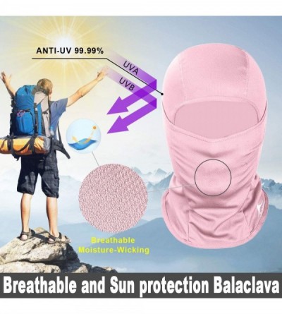 Balaclavas Balaclava Face Mask UV Protection for Men Women Ski Sun Hood Tactical Masks - Pink - CE18QHLZMXA $9.87