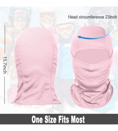 Balaclavas Balaclava Face Mask UV Protection for Men Women Ski Sun Hood Tactical Masks - Pink - CE18QHLZMXA $9.87