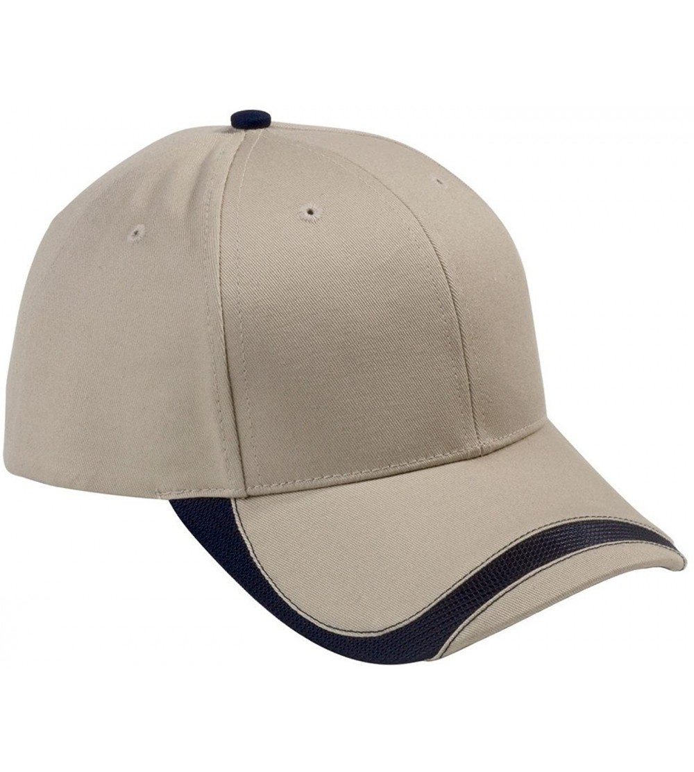 Baseball Caps Sport Wave Baseball Cap (SWTB) - Khaki/Navy - CE113MGYX1D $10.34