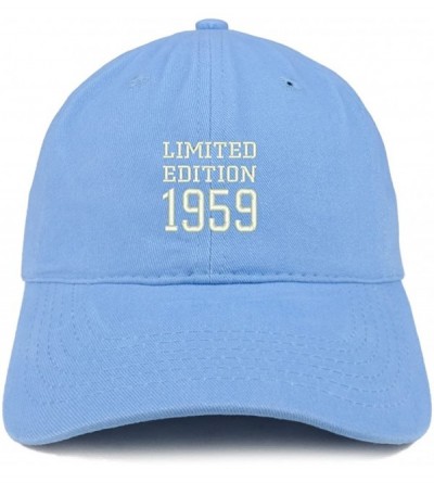 Baseball Caps Limited Edition 1959 Embroidered Birthday Gift Brushed Cotton Cap - Carolina Blue - CC18CO9DY3A $16.56