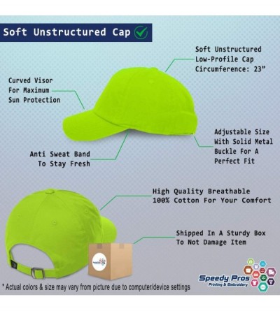 Baseball Caps Soft Baseball Cap Scuba Diving Instructor B Embroidery Dad Hats for Men & Women - Lime - CU18ZG2ZUGC $15.35