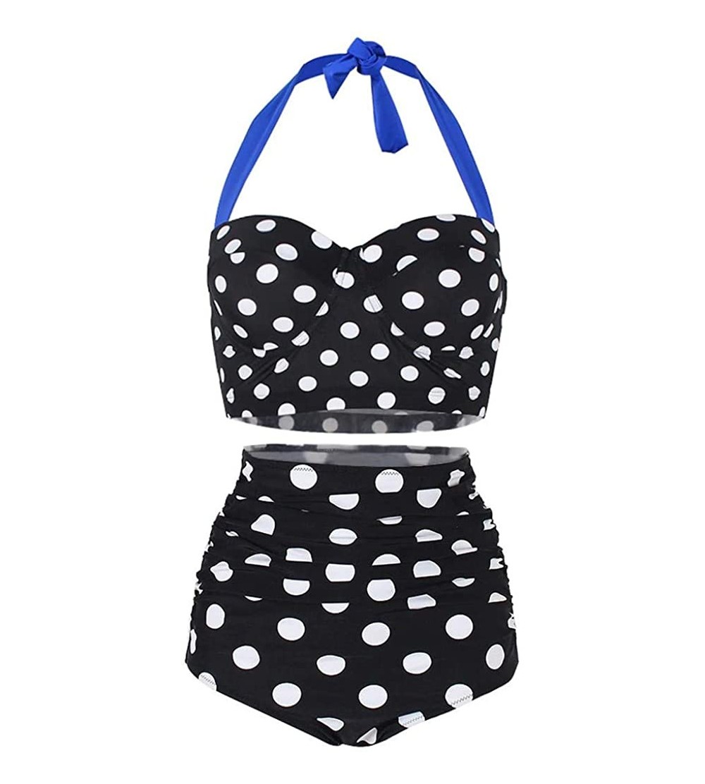 Cowboy Hats Swimsuit Swimwear Beachwear Conservative - Polka Dot-black - C818S08DSS3 $13.32