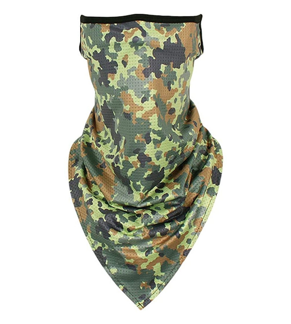 Baseball Caps Fishing Mask Camo Headwear Works as Fishing Sun Mask Neck Gaiter Bandana Windproof Face Mask Scarf - Khaki - CR...