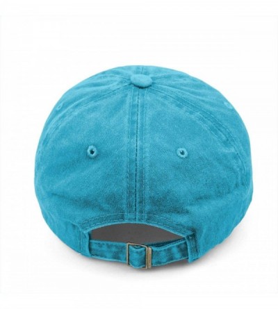Baseball Caps Unisex Mama Bear Denim Hat Adjustable Washed Dyed Cotton Dad Baseball Caps - Print Logo Blue - CE18LZMA574 $11.06