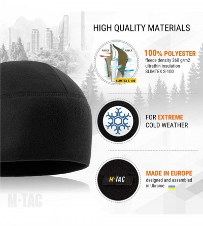 Skullies & Beanies Watch Cap Fleece 260 Slimtex Mens Winter Hat Military Tactical Skull Cap Beanie - Black - C2186KHSC82 $13.64