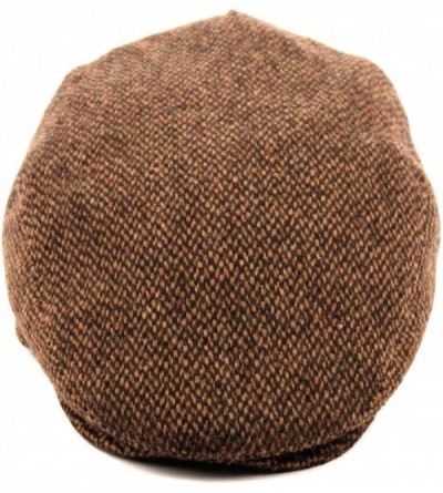 Skullies & Beanies Men's Premium Wool Blend Classic Flat IVY newsboy Collection Hat - Brown Tweed - C318787S77W $14.53
