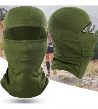 Balaclavas Balaclava - Breathable Face Mask Sun UV Protection for Motorcycle - Deep Blue+deep Green - CD192ZI7XCM $20.16