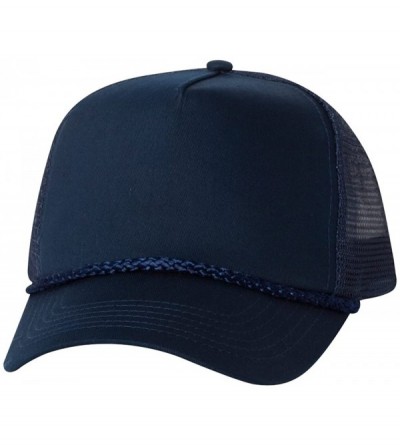 Baseball Caps Squad Trucker Hat - Navy With Glitter Silver - C718286UW2E $15.36