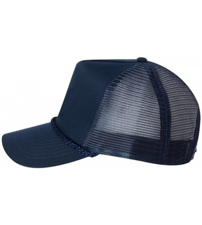 Baseball Caps Squad Trucker Hat - Navy With Glitter Silver - C718286UW2E $15.36