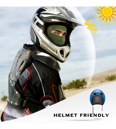 Balaclavas Balaclava - Breathable Face Mask Sun UV Protection for Motorcycle - Deep Blue+deep Green - CD192ZI7XCM $20.16