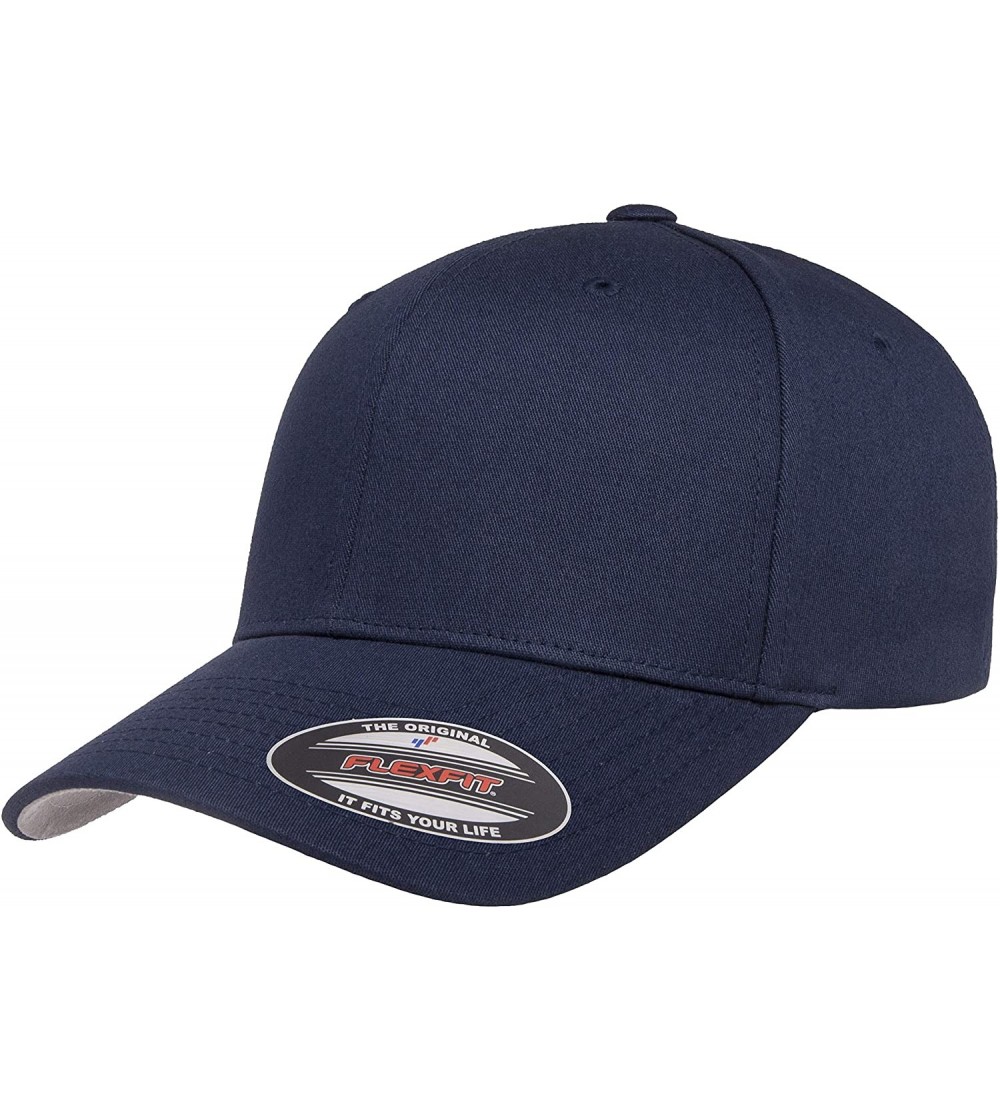 Baseball Caps Cotton Twill Fitted Cap - Navy - CX18TN35LRS $16.75