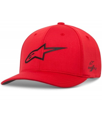 Baseball Caps Men's Logo Flexfit Tech Hat- Cuvred Bill Structured Crown - Ageless Sonic Tech Hart Red/Black - CD18HG5H9EZ $78.52