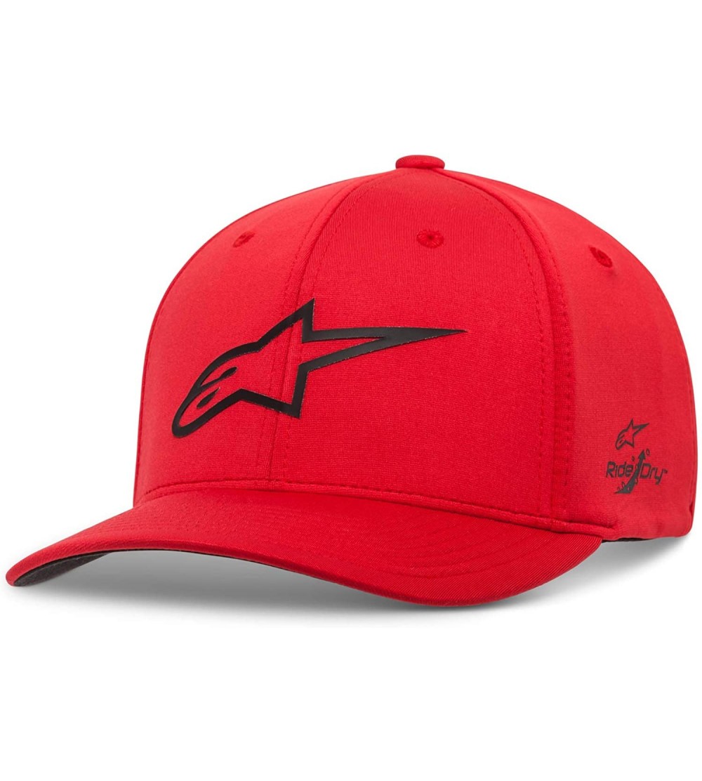 Baseball Caps Men's Logo Flexfit Tech Hat- Cuvred Bill Structured Crown - Ageless Sonic Tech Hart Red/Black - CD18HG5H9EZ $35.69
