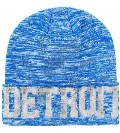 Skullies & Beanies Classic Cuff Beanie Hat Ultra Soft Blending Football Winter Skully Hat Knit Toque Cap - Sf200 Detroit - CP...