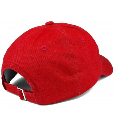 Baseball Caps Kinda Hippie Kinda Hood Embroidered Brushed Cotton Cap - Red - CF188T8E50W $14.69