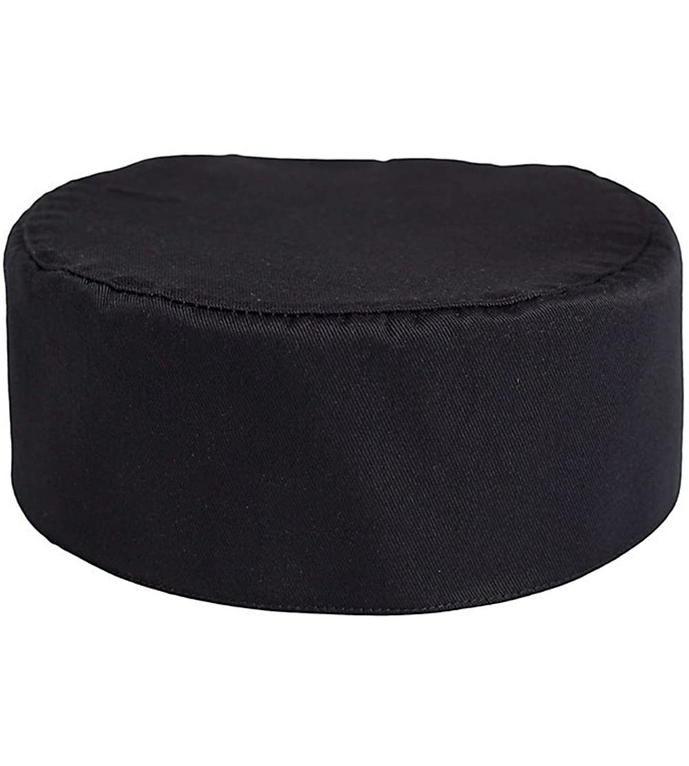 Baseball Caps Pill Box Chef Cap - Black - CO123A9BRJ1 $11.62