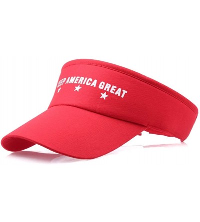 Visors AMRH Keep America Great Trump 2020 MAGA Spirit Baseball Cap Hat Visor Red Black(H03) - CK18S9T0DHU $16.87