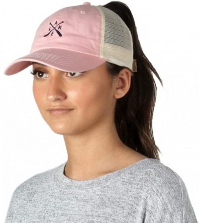 Baseball Caps Mesh - Lake Lt. Pink - CO18YQHD3I9 $19.93